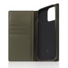 SLG Design puzdro D+ Italian Carbon Leather Diary pre iPhone 14 Pro - Khaki