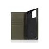 SLG Design puzdro D+ Italian Carbon Leather Diary pre iPhone 14 Pro - Khaki