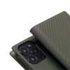 SLG Design puzdro D+ Italian Carbon Leather Diary pre iPhone 14 Pro - Khaki