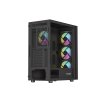 Počítačová skriňa Genesis DIAXID 605 ARGB/Midi Tower/Transpar./Čierna