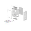 Počítačová skriňa Genesis DIAXID 605 ARGB/Midi Tower/Transpar./Biela