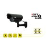 iGET HGDOA5666 - atrapa/maketa bezpečnostnej CCTV kamery, blikajúce červ. LED,4x nálepka CCTV varovania