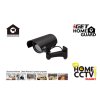 iGET HGDOA5666 - atrapa/maketa bezpečnostnej CCTV kamery, blikajúce červ. LED,4x nálepka CCTV varovania