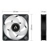 Arctic ventilátor P12 PWM PST A-RGB 3k balenie + ovládač