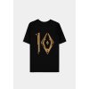 Skyrim - Metallic - Men's Short Sleeved T-shirt (Barva Black, Velikost 2XL)