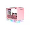 InWin A1 Plus pink, PSU 650W GOLD included, Mini ITX, TG, ARGB Fans, Qi 10W Charging