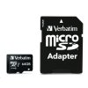 Karta VERBATIM MicroSDXC 64GB Pro, U3 + adaptér