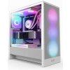 NZXT case H5 Flow RGB / 360 mm RGB core fan / mesh / White