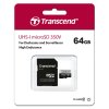 Karta TRANSCEND MicroSDXC 64GB 350V, vysoká odolnosť
