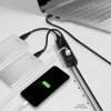 AXAGON HUE-S2BL, 4x USB3.0 CHARGING hub 1.2m kábel, micro USB nap. konektor