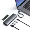 Satechi USB-C Hybrid Multiport adaptér with SSD enclosure - Space Gray Aluminium