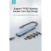 Devia USB-C Hub Leopard Series 5-in-1 EC135 - Deep Gray