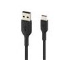 Belkin kábel Boost Charge Braided USB-A to USB-C 1m - Black