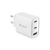 Devia sieťová nabíjačka Extreme Speed GaN PD 2x USB-C/USB-A 65W - White