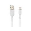 Belkin kábel Boost Charge Braided USB-A to USB-C 1m - White