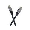 PremiumCord Kabel USB-C samec - USB-C samec, hliníkové krytky konektorov, bavlnený oplet, 2m