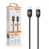 ALIGATOR Dátový kábel POWER 3A, USB-C/microUSB čierny