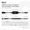 Club3D Kabel USB-C na USB-A, Aktivní adaptér/kabel, 5 Gbps (M/F), 10m