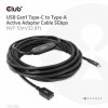 Club3D Kabel USB-C na USB-A, Aktivní adaptér/kabel, 5 Gbps (M/F), 10m