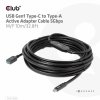 Club3D Kabel USB-C na USB-A, Aktivní adaptér/kabel, 5 Gbps (M/F), 10m
