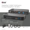 Club3D Network Switch - Prepínač, DP/HDMI KVM prepínač - Dual DP 4K 60Hz