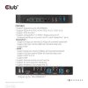 Club3D Network Switch - Prepínač, DP/HDMI KVM prepínač - Dual DP 4K 60Hz