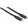 Kábel Manhattan USB-C, USB 3.1, Gen 1, USB-C samec na USB-C samec, 5 Gb/s, 2 m, čierna