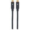 Kábel Manhattan USB-C, USB 3.1, Gen 1, USB-C samec na USB-C samec, 5 Gb/s, 2 m, čierna
