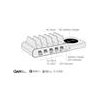 LMP DuoCharge 5+1 Port 150W + 5x UCB-C Cables 30cm - Black