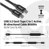 Kábel USB Club3D 3.2 Gen2 Type-C to C Active Bi-directional (M/M) 8K60Hz, 5m