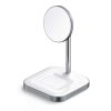 Satechi 2-in-1 Magnetic Wireless Charging Stand - White Aluminium