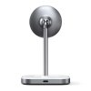 Satechi 2-in-1 Magnetic Wireless Charging Stand - White Aluminium