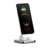 Satechi 2-in-1 Magnetic Wireless Charging Stand - White Aluminium