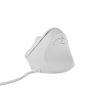 Vertikálna myš Natec CRAKE 2 PRO/Vertikálna/Optická/Pre pravákov/12 400 DPI/Drôtové USB-A/Biela