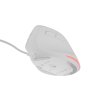 Vertikálna myš Natec CRAKE 2 PRO/Vertikálna/Optická/Pre pravákov/12 400 DPI/Drôtové USB-A/Biela