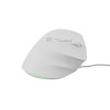 Vertikálna myš Natec CRAKE 2 PRO/Vertikálna/Optická/Pre pravákov/12 400 DPI/Drôtové USB-A/Biela