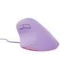 Vertikálna myš Natec CRAKE 2 PRO/Vertikálna/Optická/Pre pravákov/12 400 DPI/Drôtové USB-A/Fialová