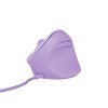 Vertikálna myš Natec CRAKE 2 PRO/Vertikálna/Optická/Pre pravákov/12 400 DPI/Drôtové USB-A/Fialová