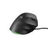 Vertikálna myš Natec CRAKE 2 PRO/Vertikálna/Optická/Pre pravákov/12 400 DPI/Drôtové USB-A/Čierna