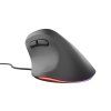 Vertikálna myš Natec CRAKE 2 PRO/Vertikálna/Optická/Pre pravákov/12 400 DPI/Drôtové USB-A/Čierna