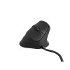 Vertikálna myš Natec CRAKE 2 PRO/Vertikálna/Optická/Pre pravákov/12 400 DPI/Drôtové USB-A/Čierna