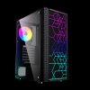 Gembird Computer Fornax 2500 ARGB/Midi Tower/Transpar./Čierna