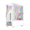 Gembird Fornax 4000 ARGB/Midi Tower/Transpar./Biela