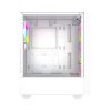 Gembird Fornax 4000 ARGB/Midi Tower/Transpar./Biela