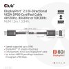 Club3D Kabel DisplayPort 2.1 na DisplayPort 2.1 VESA DP80, 4K240Hz/8K60Hz/10K30Hz HDR (M/M), 1.2m, černá