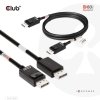 Club3D Kabel DisplayPort 2.1 na DisplayPort 2.1 VESA DP80, 4K240Hz/8K60Hz/10K30Hz HDR (M/M), 1.2m, černá