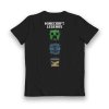 Minecraft Legends Creeper & Piglin Kids T-Shirt - Tričko (Farba Čierna, Strih Detský, Veľkosť XL)