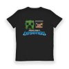Minecraft Legends Creeper & Piglin Kids T-Shirt - Tričko (Farba Čierna, Strih Detský, Veľkosť XL)