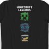 Minecraft Legends Creeper & Piglin Kids T-Shirt - Tričko (Farba Čierna, Strih Detský, Veľkosť XL)