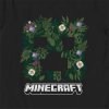 Minecraft Floral Creeper Black Kids T-Shirt - Tričko (Farba Čierna, Strih Detský, Veľkosť XL)